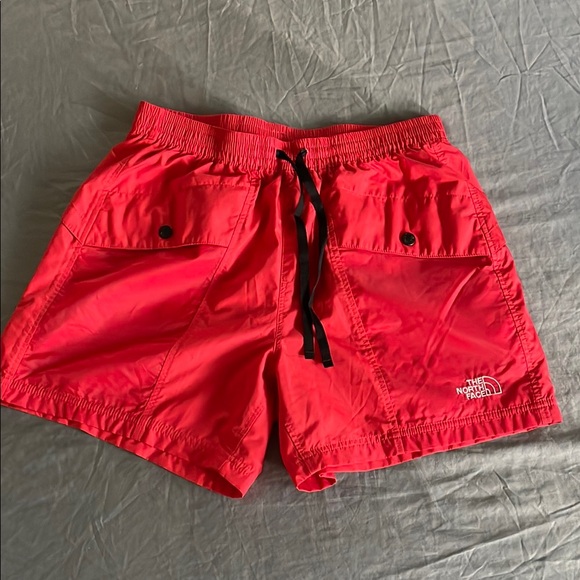 The North Face Pants - The North Face Red Athletic Shorts Lightweight Drawstring